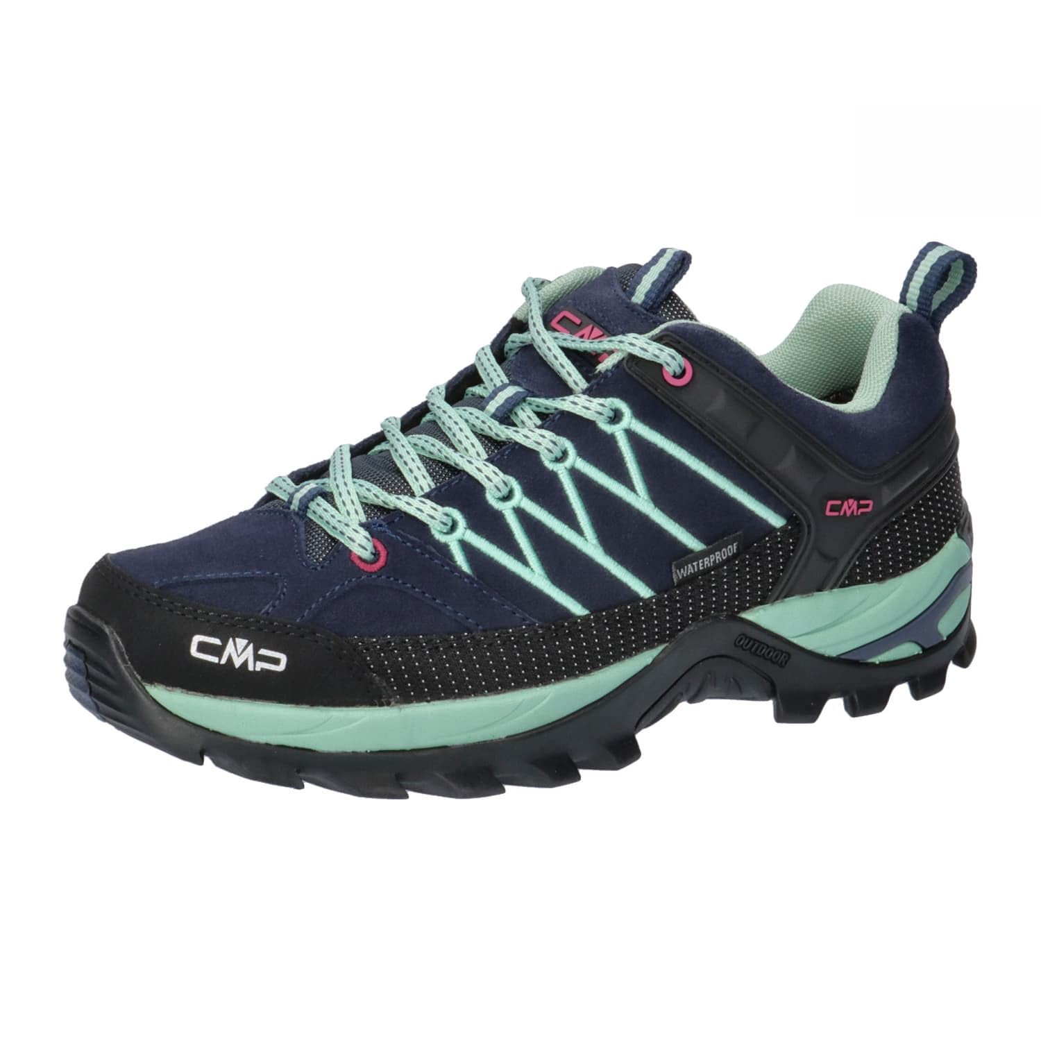 CMP Rigel Low Wmn Trekking Shoes Wp Damen Wanderschuhe, Blue Acqua, 36 EU