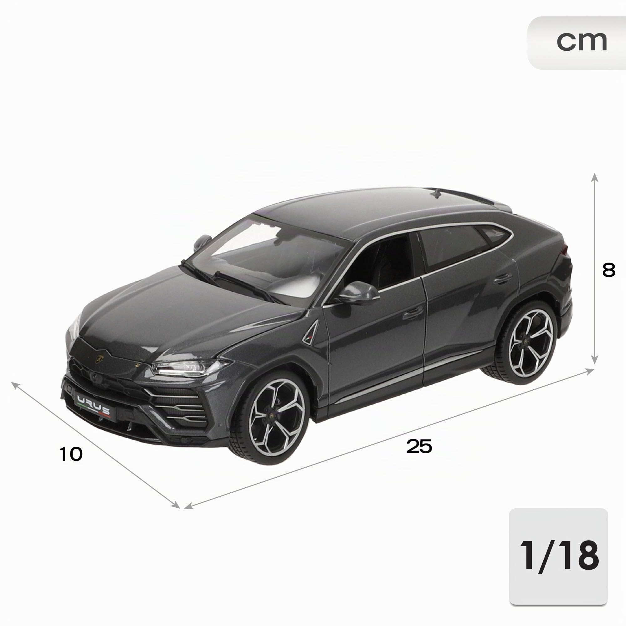 Bburago Maisto Francia, 15611042GR, Lamborghini Urus 1/18, Grigio