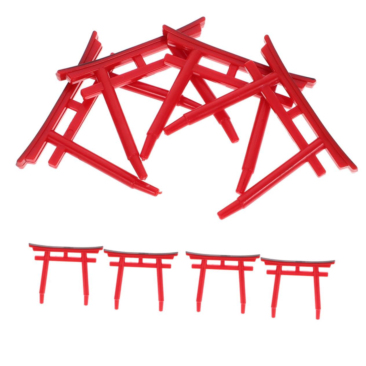 ibasenice 3 Series Modelo Torii Decoración De Pescado Acuario Decoración Pecera Adornos Pecera Pequeña Decoración Al Aire Escultura Torii De Polivinilo 8 Piezas X 3