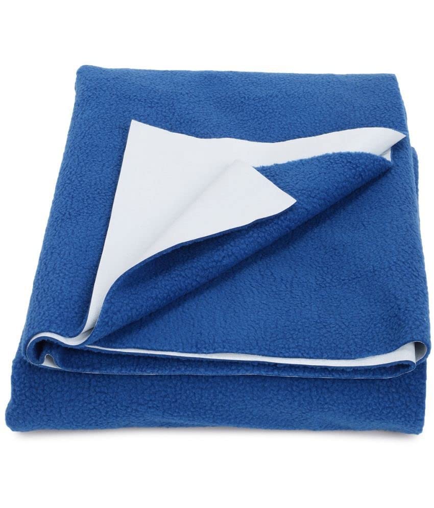 REWIND Baby Quick Dry Sheet for New Born, Extra Absorbent Waterproof Bed Protector Rubber Dry Mat for Babies (Medium, Blue)