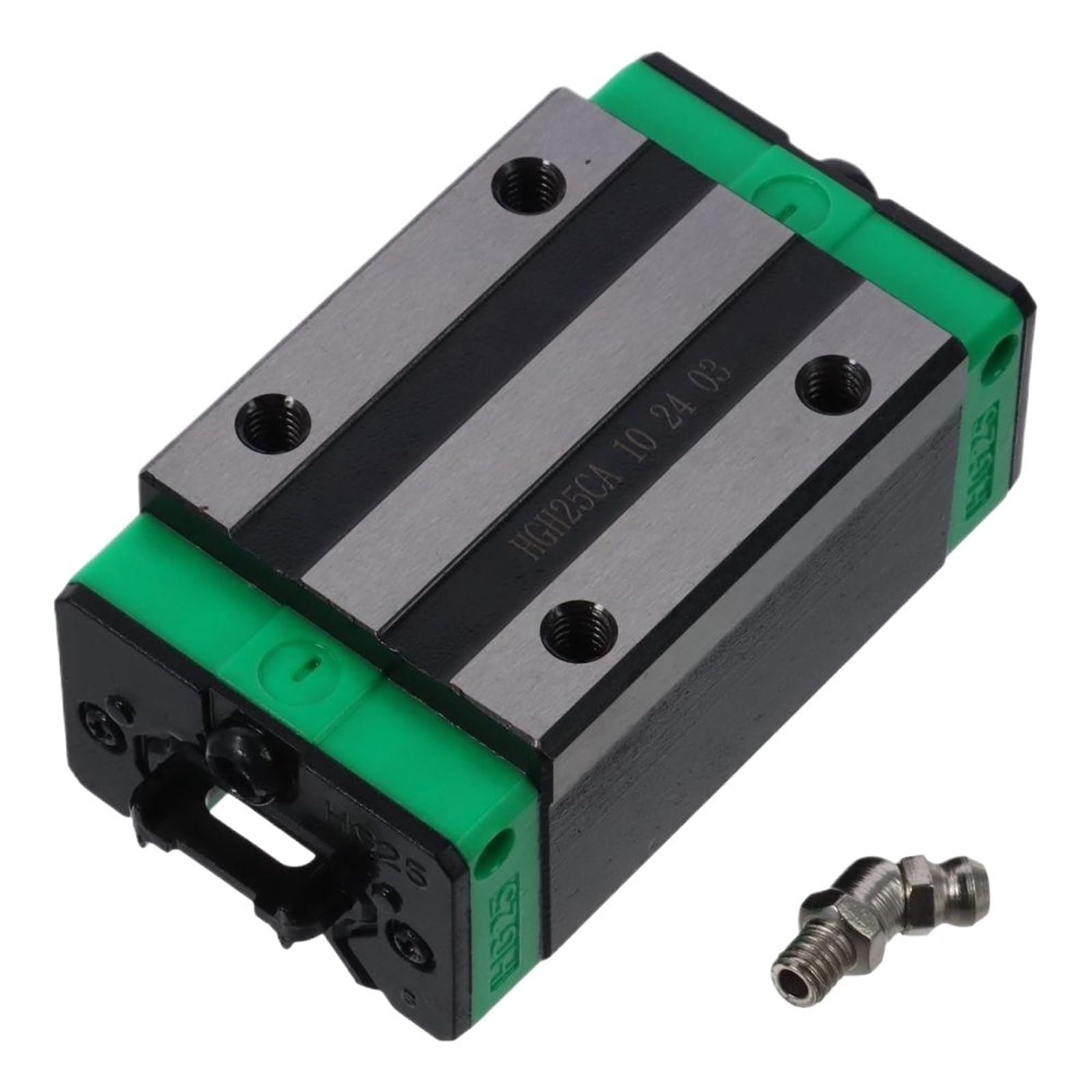 Deslizador de guía de movimiento lineal de metal Bloque deslizante lineal de acero for cojinetes, cuadrado, verde, HGH25CA, guías lineales, bloque deslizante for rieles, maquinaria automatizada, autom
