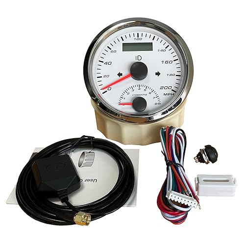 Miniatura 4 de ELING Velocímetro GPS 2 en 1 de 3.346in de 200 MPH con tacómetro de 8000 rpm para coche, motocicleta, ATV, UTV, kilometraje restableable 3.346in