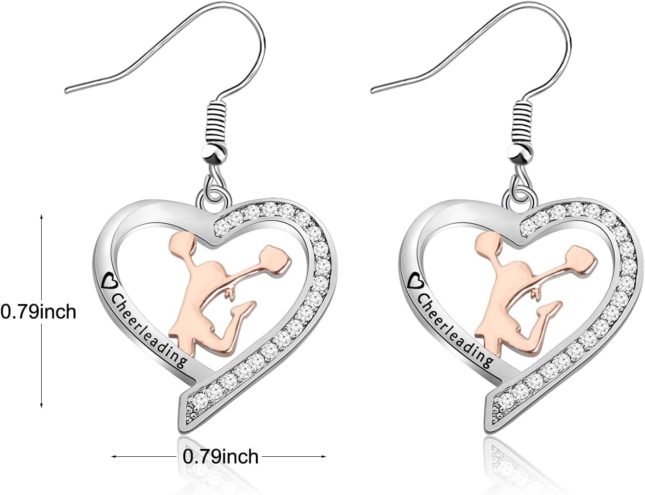 Cheerleader Earrings Cheerleader Gifts for Cheerleading Lovers Cheer Cheerleading Gifts Cheerleaders Cheer Dangle Earrings - Image 2