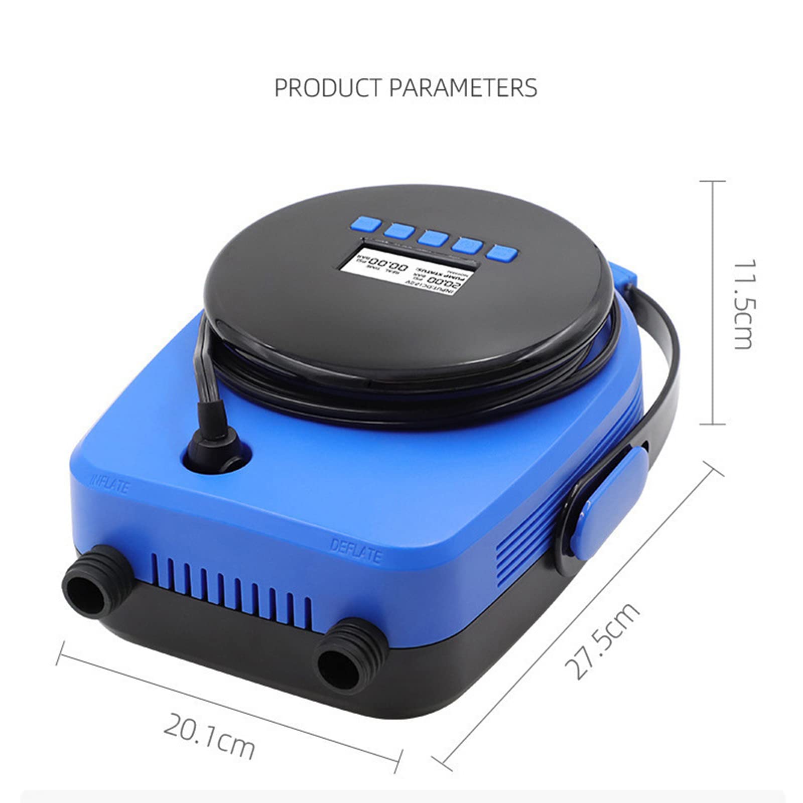 Sup de Alta presión - Bomba de Aire eléctrica con Sistema de enfriamiento Activo de 20 PSI Inflación Inteligente de Dos etapas y para Tabla de Paddle, Tienda Inflable, Barcos, Piscina