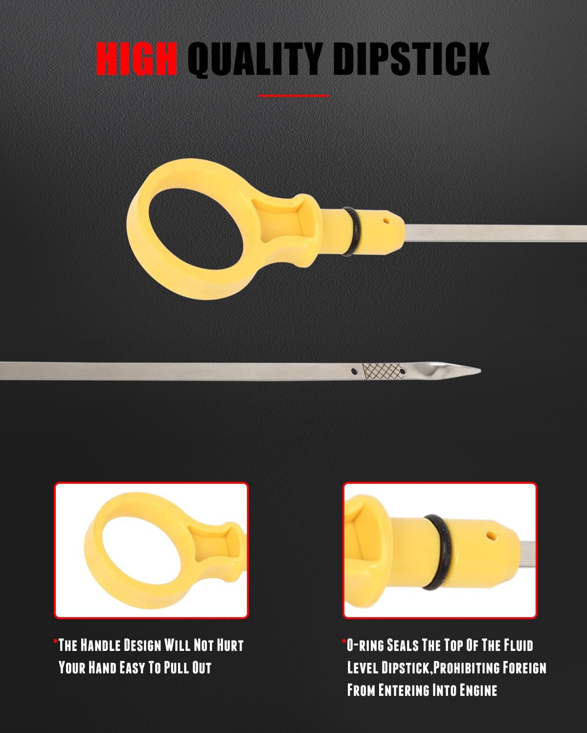 CCIYU BR3Z-6750-A Engine Oil Dipstick Replacement for 2011 2012 2013 2014 for Ford F-150 for Mustang 5.0L Dip Stick for Checking Oil Dipstick（with 5.0L V8 Engines Only）