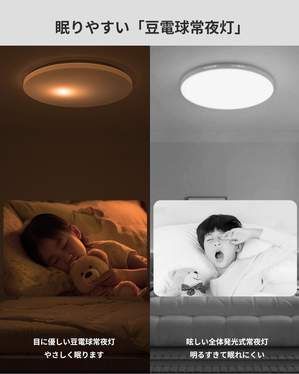 Amazon.co.jp: Coizabera LEDシーリングライト 10畳12畳 間接光常夜灯