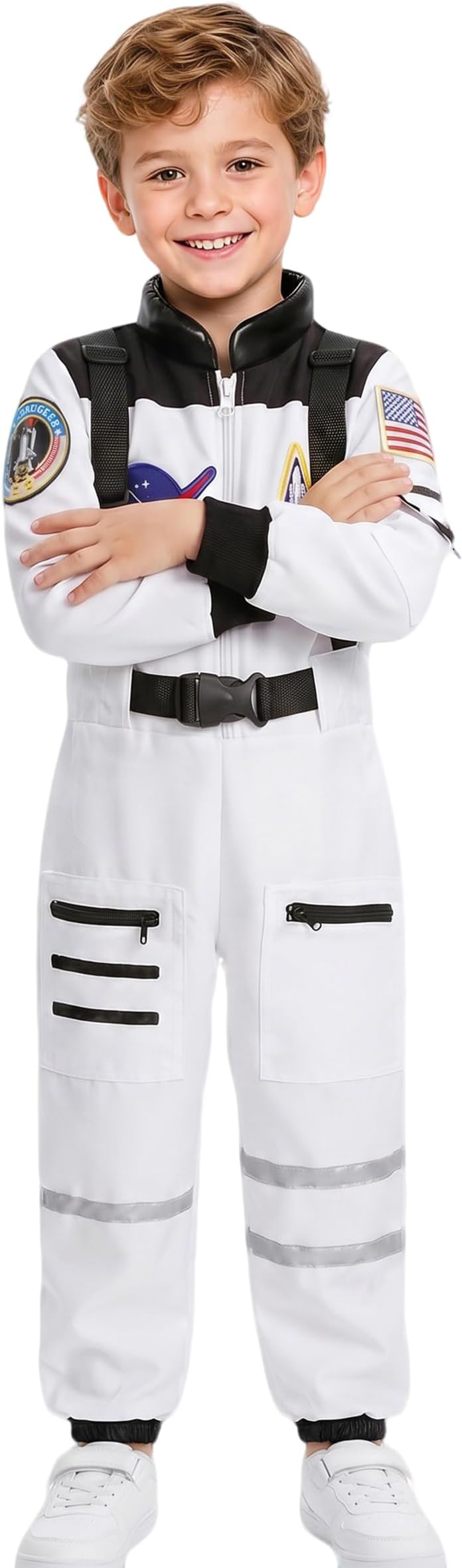 Kids Astronaut Costume Space Jumpsuit for Boys Girls Space Pretend Dress up
