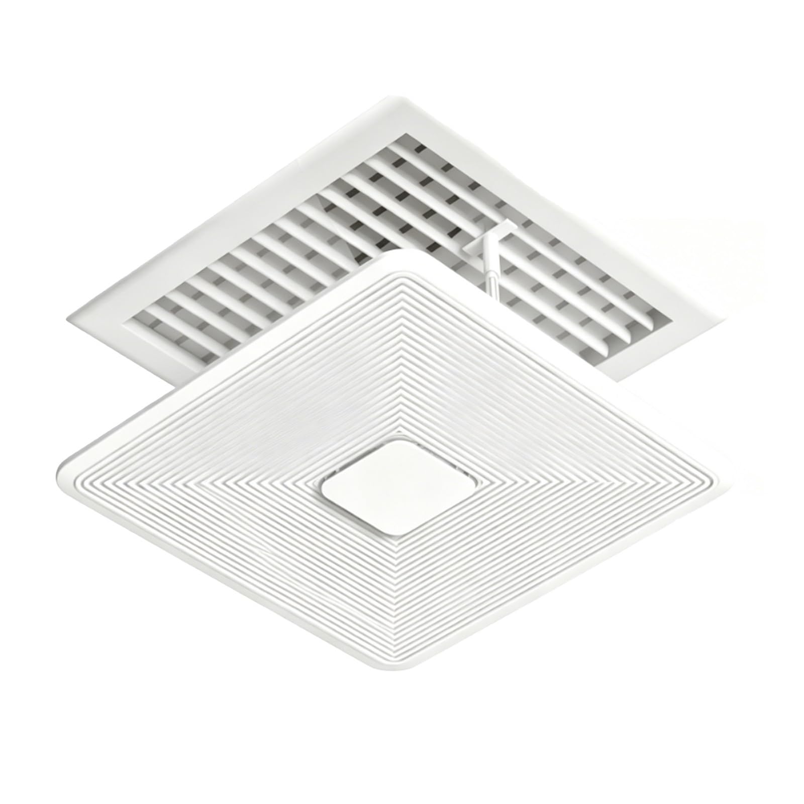 ZLLPIGLS Square Ceiling Air Deflectors for Ceiling Vents, Concentric Wave Vent Deflectors, Universal Air Vent Deflector for Central Air Conditioners(45x45cm)