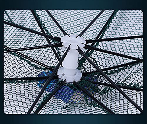 2 Pack Crawfish Trap，Crab Fish Trap,Foldable Fishing Bait Trap Cast Net Cage with 18 Feets Nylon Rope for Catching Small Bait Fish Eels Crab Lobster Minnows Shrimp 2 Pack
