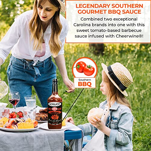 Cackalacky® Cheerwine® Sweet Sauce, 1 Liter Bottle, Sweet Tomato Based, Gourmet Dipping, Grilling And Marinade Barbecue Sauce Makes Great Ribs, Pork, Chicken, Wings And More - Made With Natural Herbs And Spices #TOP3