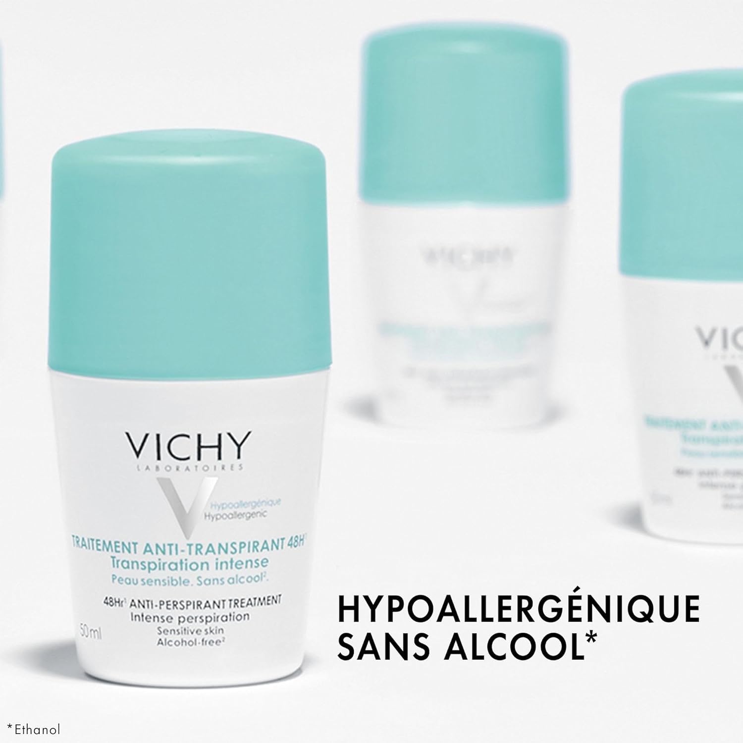 Vichy - Antitranspirant Deodorant 48h 50ml, Frisch (Packung mit 5)