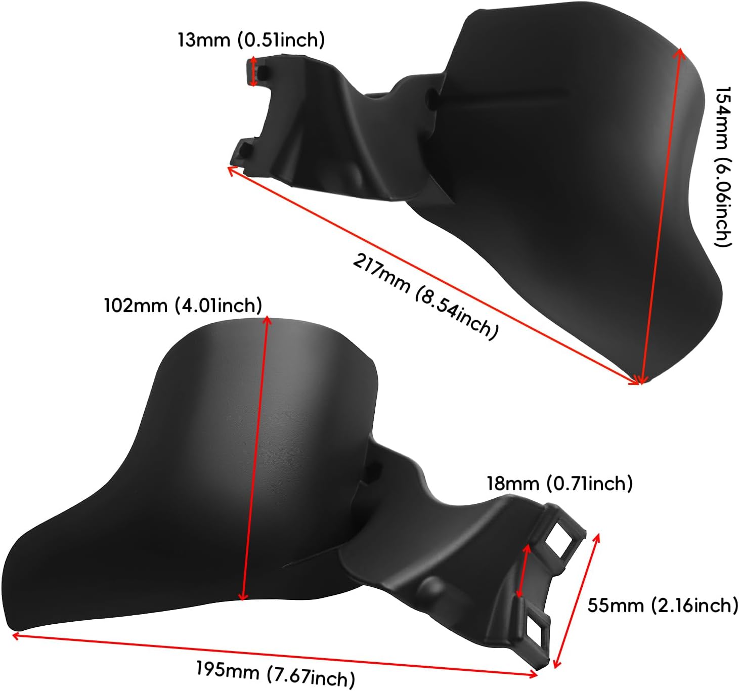 Mid-Frame Air Deflectors for Harley Softail 2018-2025, Heat Shield for Harley Softail Breakout/Fat Boy/Bob/Heritage Classic/Hydra-Glide Revival/Low Rider/Street Bob/Sport Glide/Deluxe Accessories
