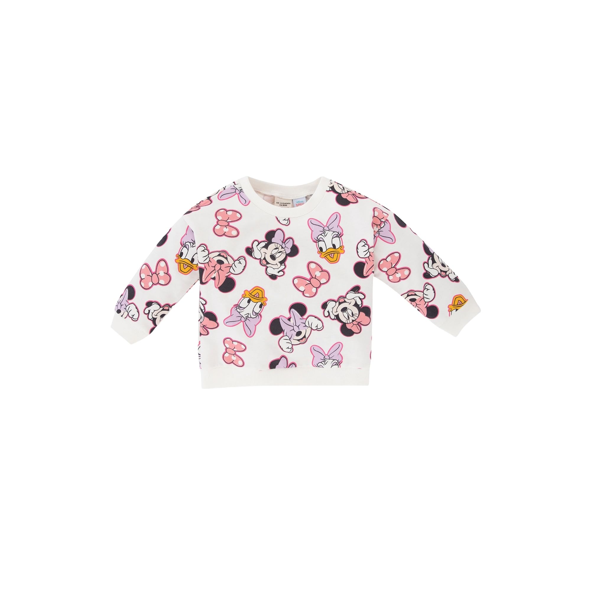 Kız Bebek Kız Bebek Disney Mickey & Minnie Bisiklet Yaka Sweatshirt