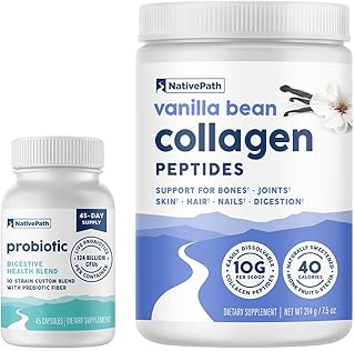 NativePath Probiotic Duo Pack - Vanilla Bean Collagen, Probiotic 45