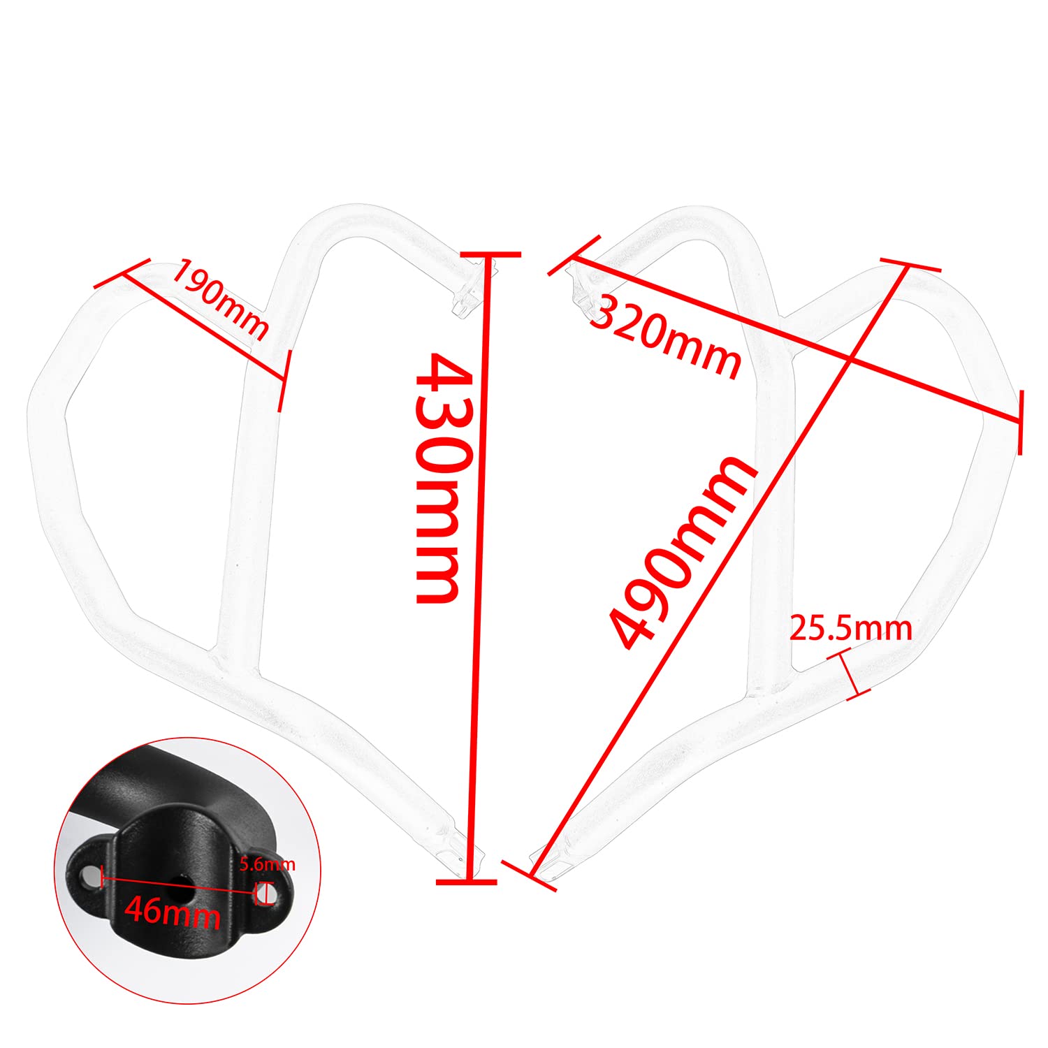 Moteur Pare Chocs de Moto pour NC750 NC 750 X DCT 2021 2022 2023 2024 Ensemble de Protections Latérales pour Protection de Cadre Contre Les Chutes Protection (Argent)