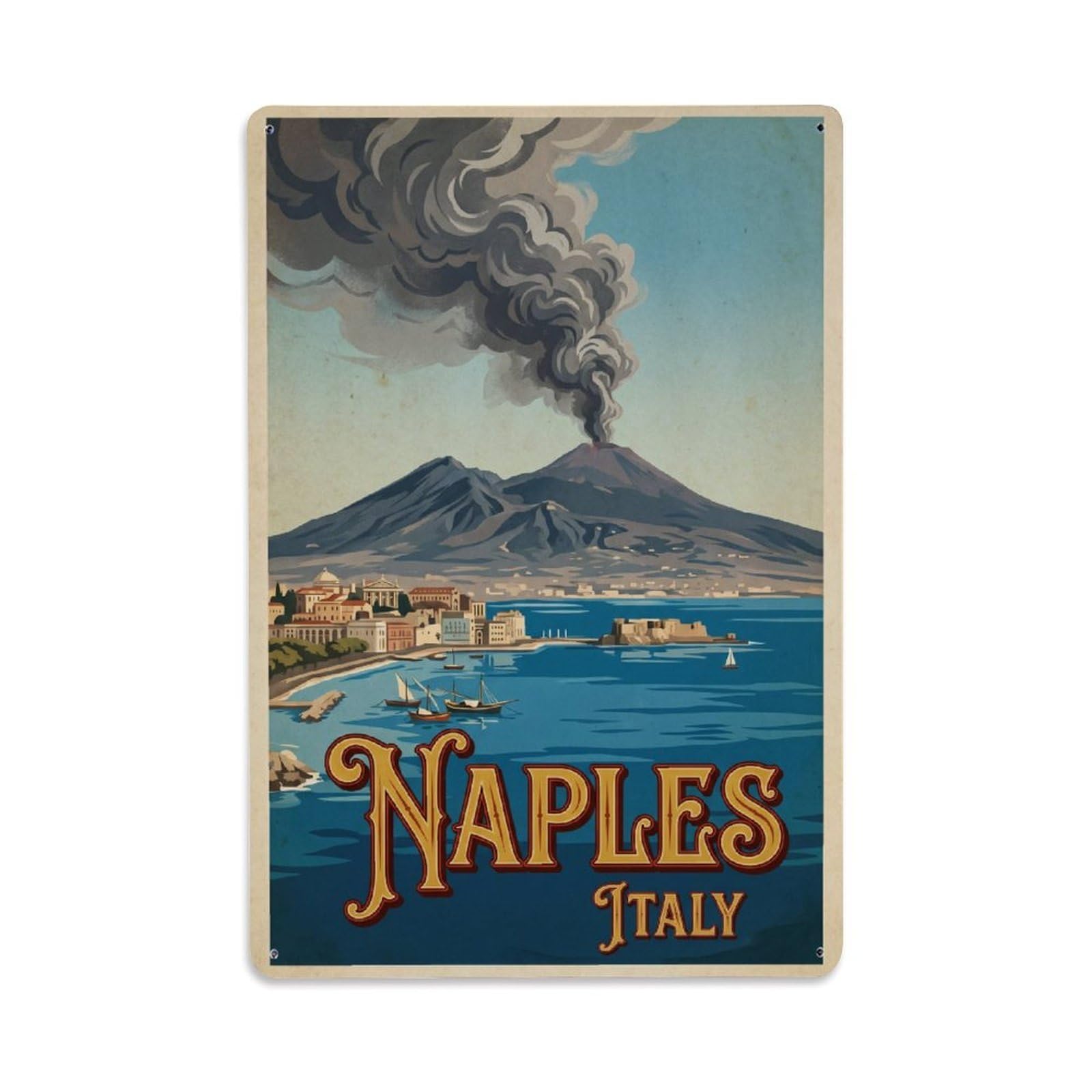 Italy Naples Travel Retro Metal Tin Sign