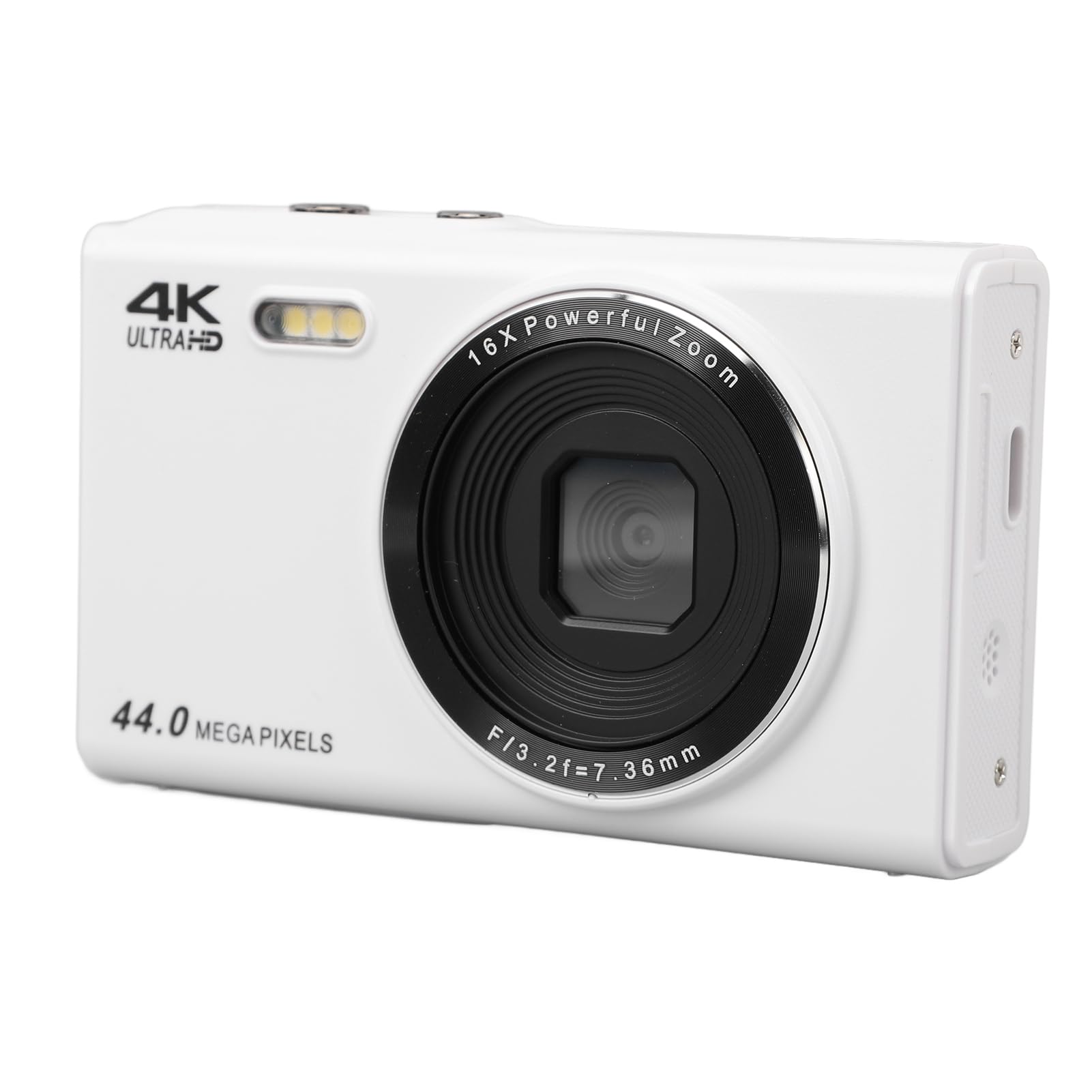 Kieszonkowy Aparat Cyfrowy dla Dzieci, 16:9 44 MP, 16-krotny Zoom, Cyfrowy Aparat 4K Typu „wskaż i Zrób zdjęcie” z Ekranem 2,4 Cala, automatyczną regulacją Ostrości, Aparatem do