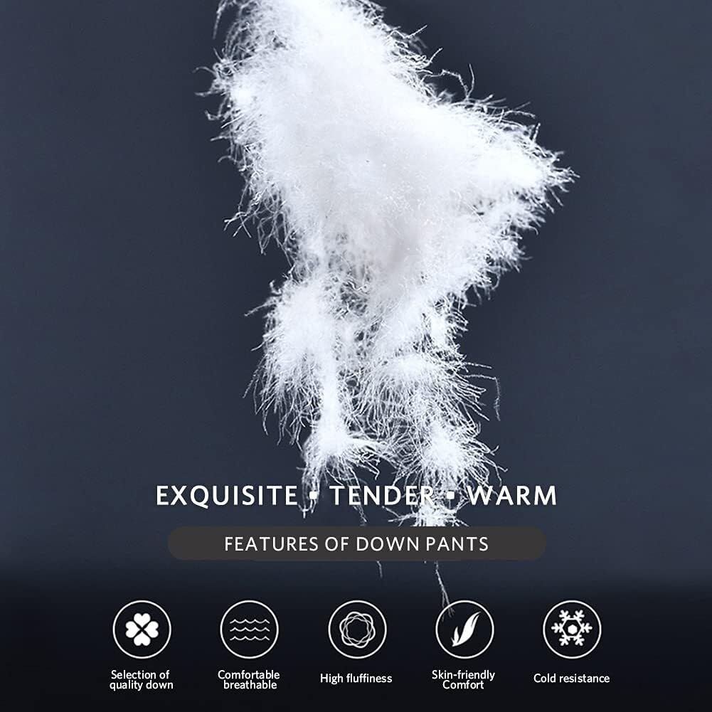 Pantalon d'hiver chaud en duvet d'oie for homme et femme, pantalon de neige compressible, pantalon cargo en duvet compressible, pantalon isolé for le