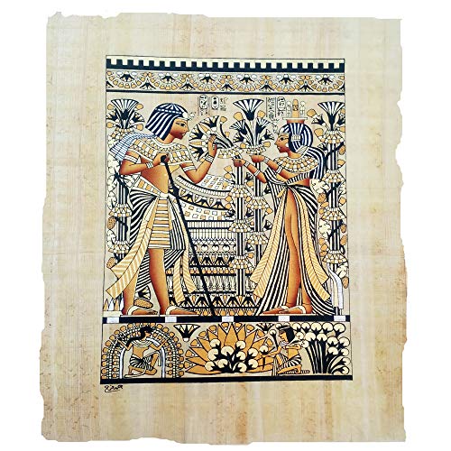 Papyrus égyptien original de Toutânkhamon peint à la main 33x43cm
