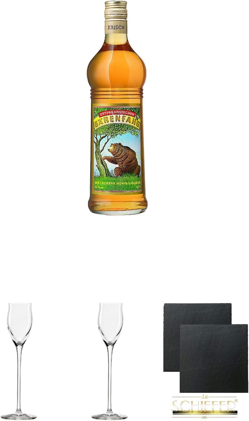 Bärenfang Honiglikör 0,7 Liter + Edelbrandglas Stölzle 2 Stück ... Bärenfang Honiglikör 0,7 Liter + Edelbrandglas Stölzle 2 Stück ...