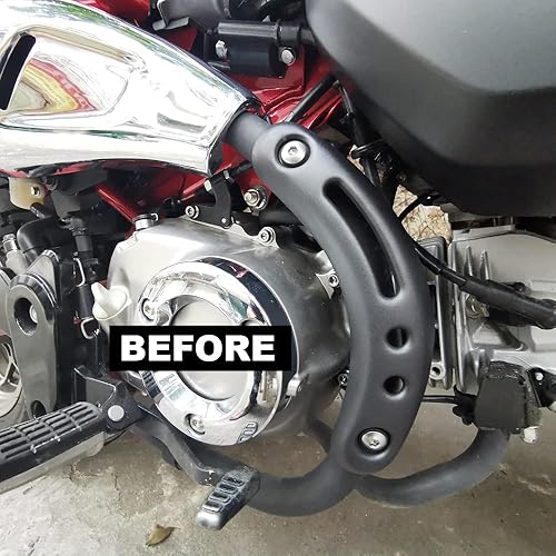 Miniatura 3 de Cubierta de tubo de silenciador cromada compatible con Honda Monkey 125 Z125M Z125MA (2018-actual)