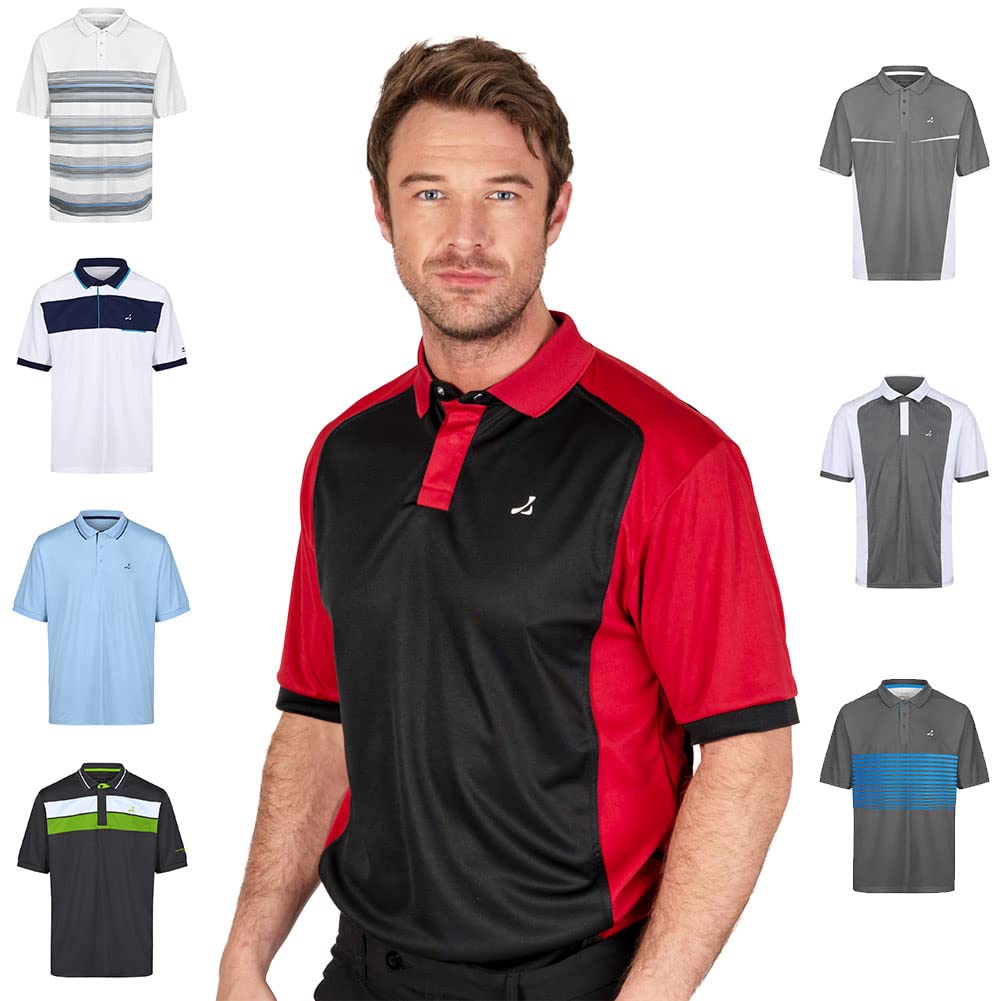 Under ParMen's Golf Pro Quality Breathable Moisture Wicking Quick Dry Polo Shirt