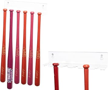 Better Display Cases Clear Acrylic Wall Mounts and Display Stands for Baseball Bats