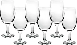 Conjunto de 6 Taças para Cerveja Draft em Vidro, 380ml, Transparente, Estilo Moderno
