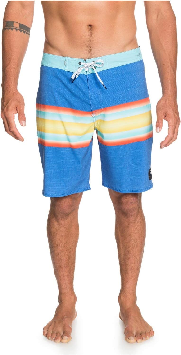 Quiksilver Mens Highline Six Channel 19 Boardshort Swim Trunk