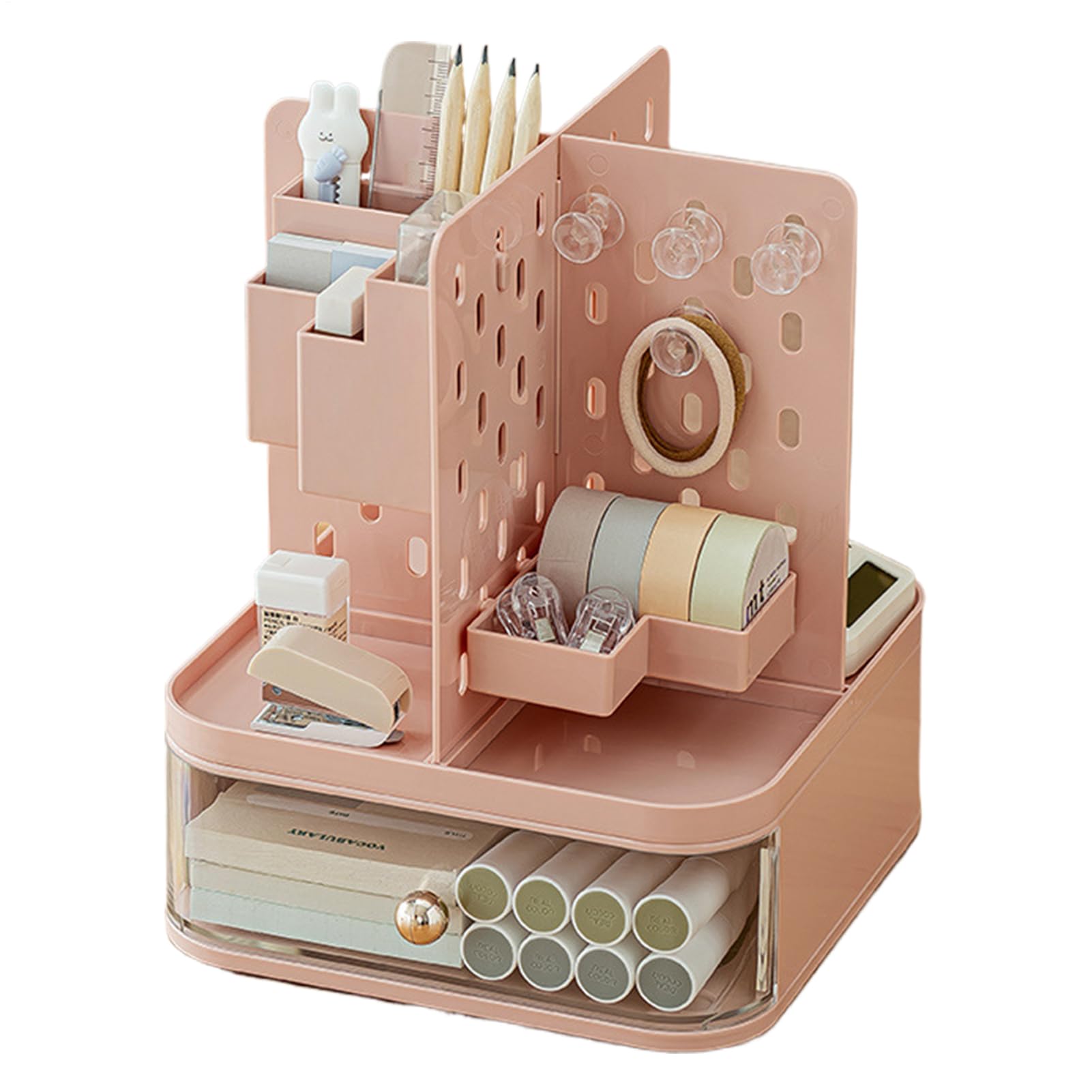 Organisateur de rangement rotatif 360 pour un bureau de télétravail épuré