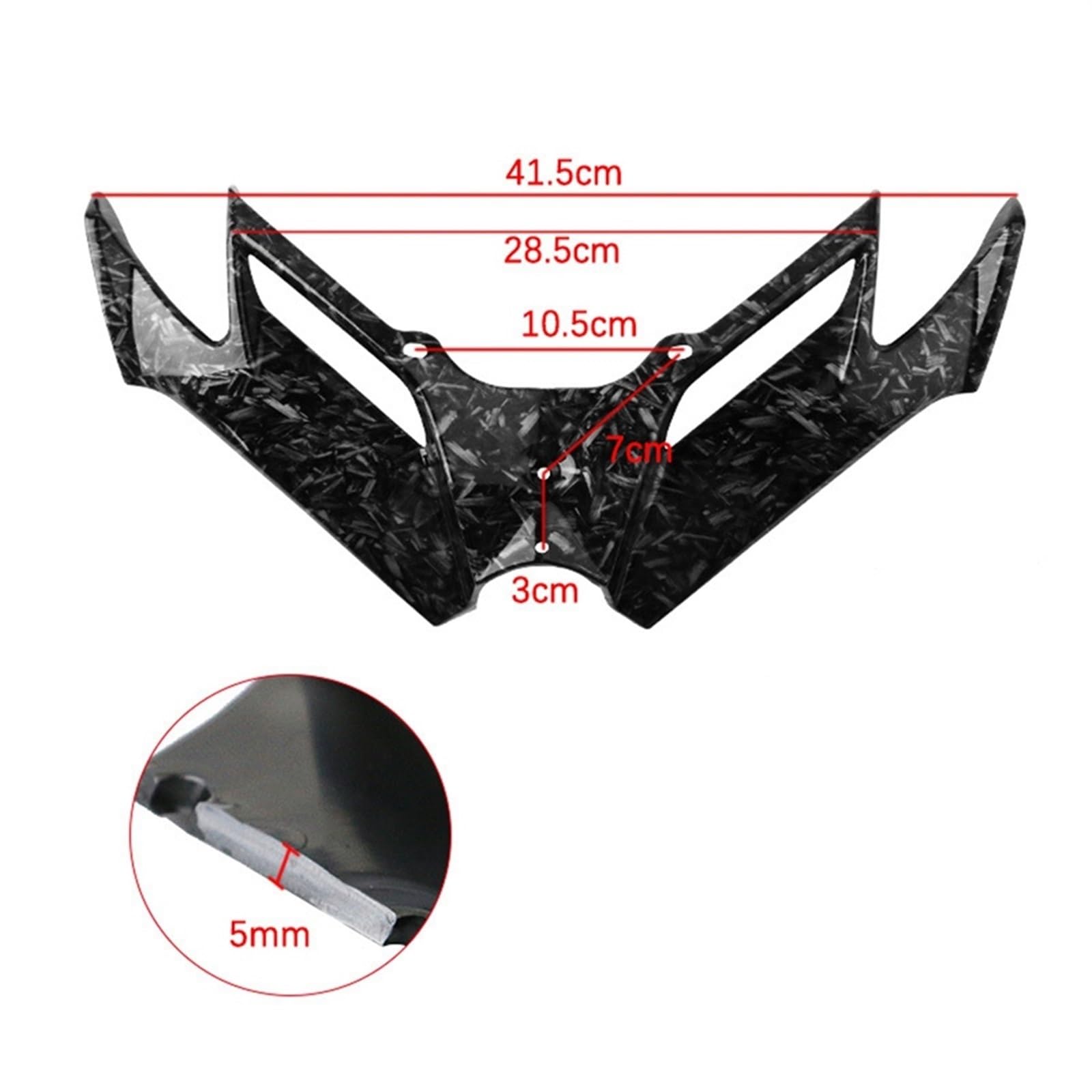 Moto Spoiler Ala Protezione Spoiler Coda Moto Pneumatica Carenatura Anteriore Universale Per Nero