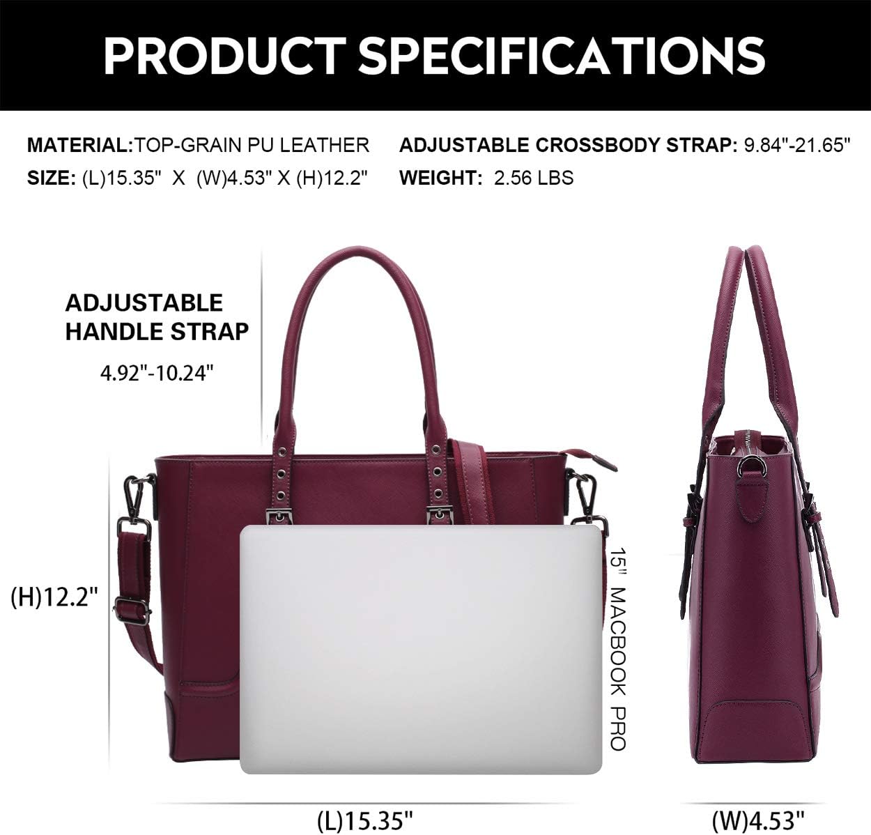 Rеvіеw Dіѕсоunt Laptop Tote,15.6 Inch Laptop Tote Bag Professional Briefcase for Women Sturdy Work Bags Multi-Compartment with Padded Lining for Notebook Tablet iPad