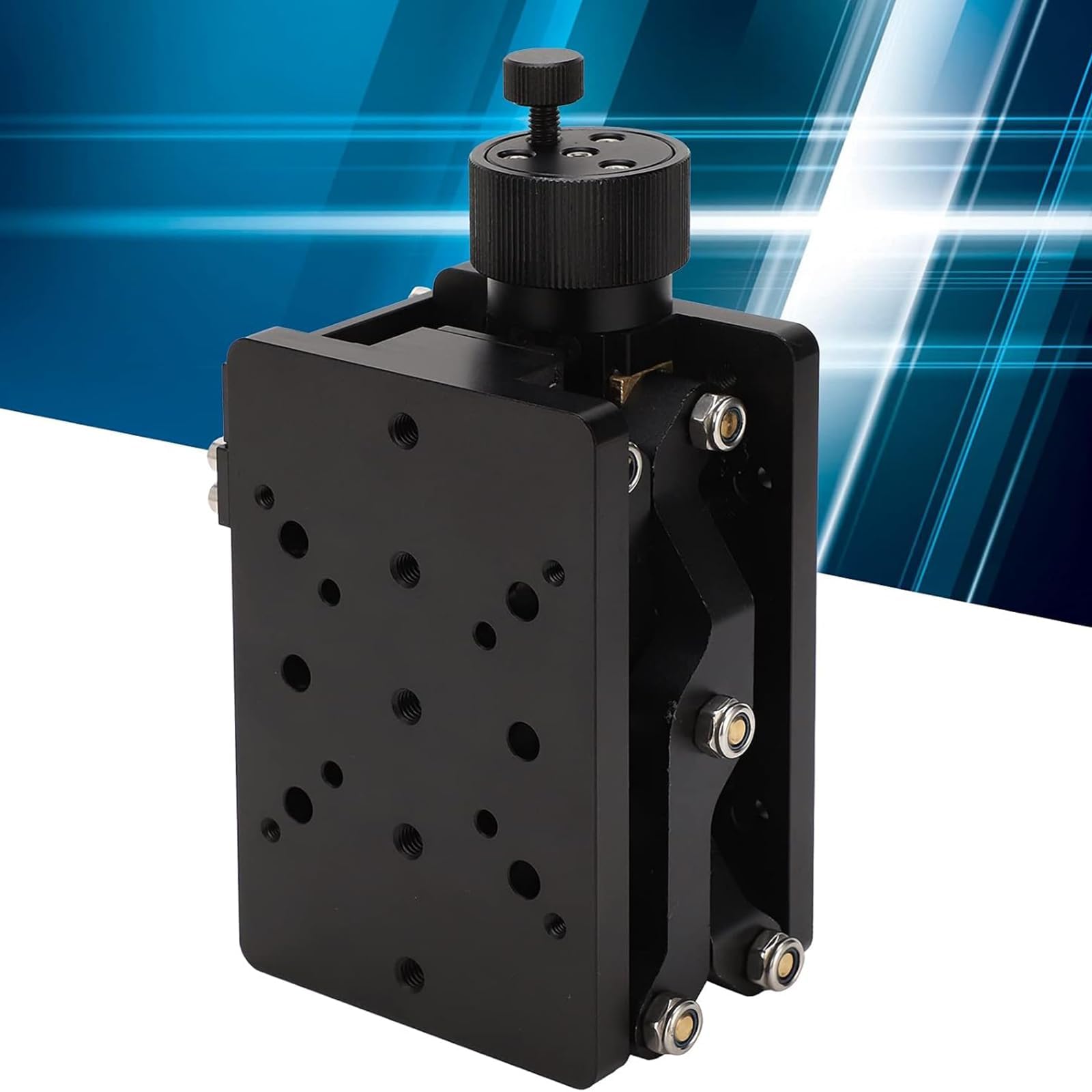 Plataforma de elevación manual, escenario lineal de laboratorio XZ-Axis para equipos ópticos, elevación precisa de 60 mm con regla de escala, soporta capacidad de carga de 10 kg