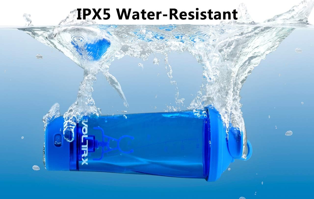 VOLTRX Bouteille shaker Vortex de protéines électrique, Tritan sans BPA portable 710 ml rechargeable USB C
