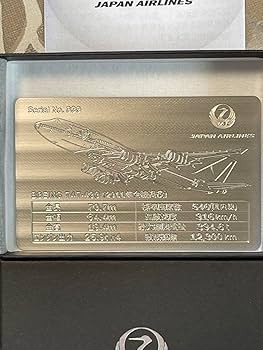 超レア！限定　JALフリート記念チタンプレート　ボーイング727-100 超レア！限定 JALフリート記念チタンプレート ボーイング727-100