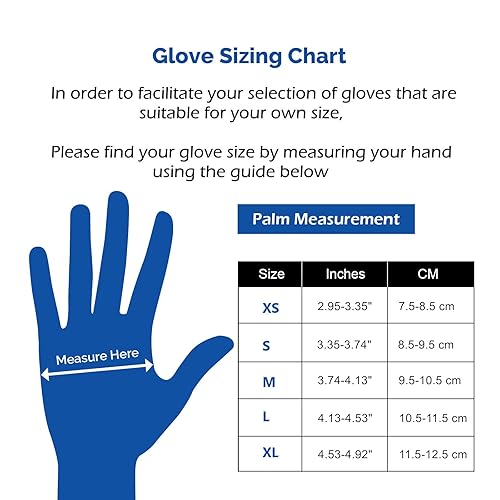 Miniatura 2 de JMU Guantes de examen de nitrilo XS, 1200 unidades, azul, 3.5 mil, sin látex y sin polvo, guantes desechables para examen médico