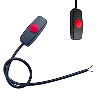 Vista 12 de Mini interruptor de encendido y apagado momentáneo de 12 V 24 V [paquete de 2], interruptor de botón de montaje en superficie fácil de instalar