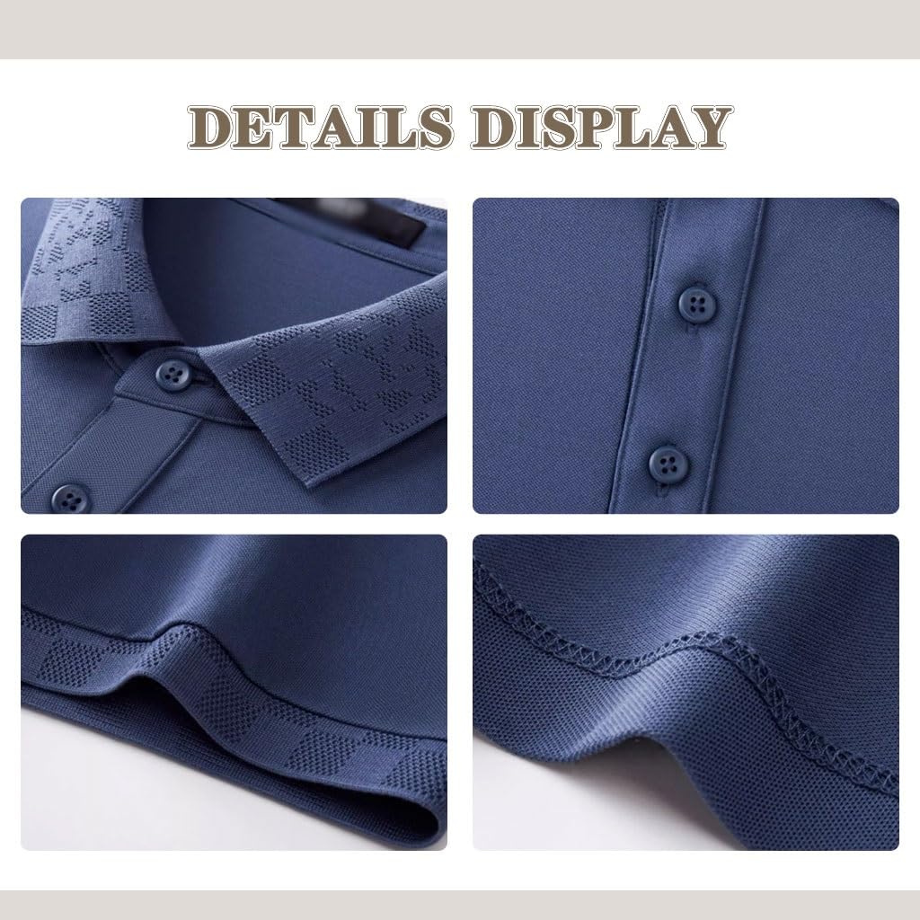 Polo De Color Sólido con Cuello para Hombre, Camiseta Deportiva Fresca Y Transpirable, para Golf Y Tenis