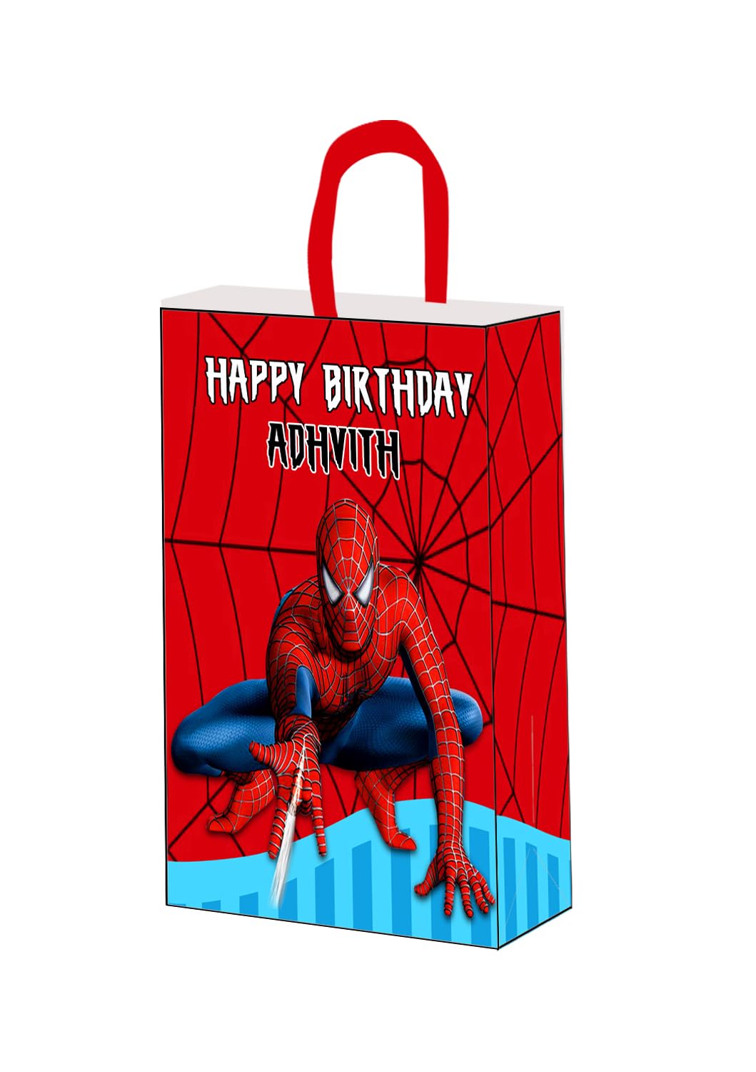 WoW Party Studio Personalized SpidermanTheme Happy Birthday Decorations Return Gift Bag with Birthday Boy/Girl Name, Medium Size, Made of 300GSM Cardstock Paper - 10Pcs (B0D9TXZPMV) Amazon Price History, Amazon Price Tracker