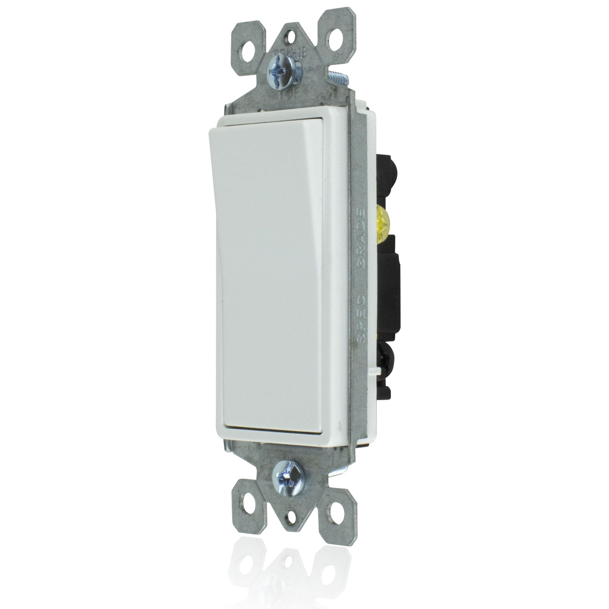 Interruptor Residencial 15 A 120-277 V, 1 Polo 3 Vías, Cableado Lateral Color Blanco