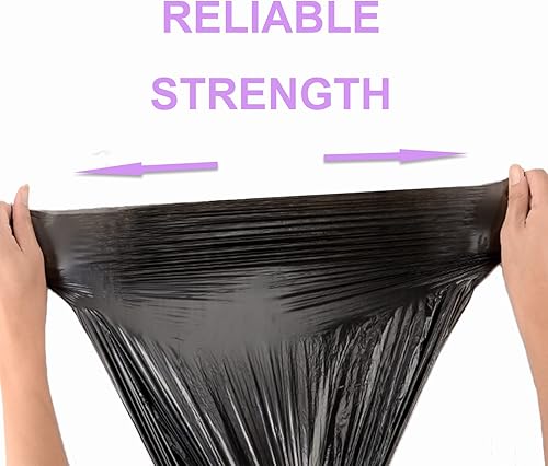 Miniatura 6 de Inwaysin - Bolsas de basura de 13 galones de alto, bolsas de basura negras biodegradables, 75 unidades