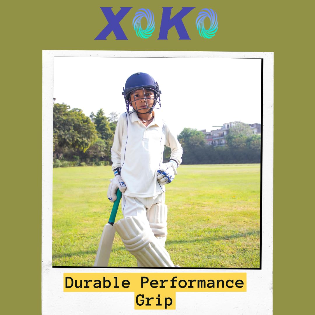 XOKO Cricket Bat Handle Grips, White with Black Stripes, Enhanced Performance, Shock Absorbing (White Pack of 6) 4