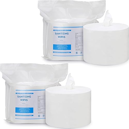Timgle 2 rollos de toallitas húmedas, 1600 unidades de 8 x 6 pulgadas, sin perfume, bolsas de repuesto para gimnasios, clubes de fitness, escuelas,