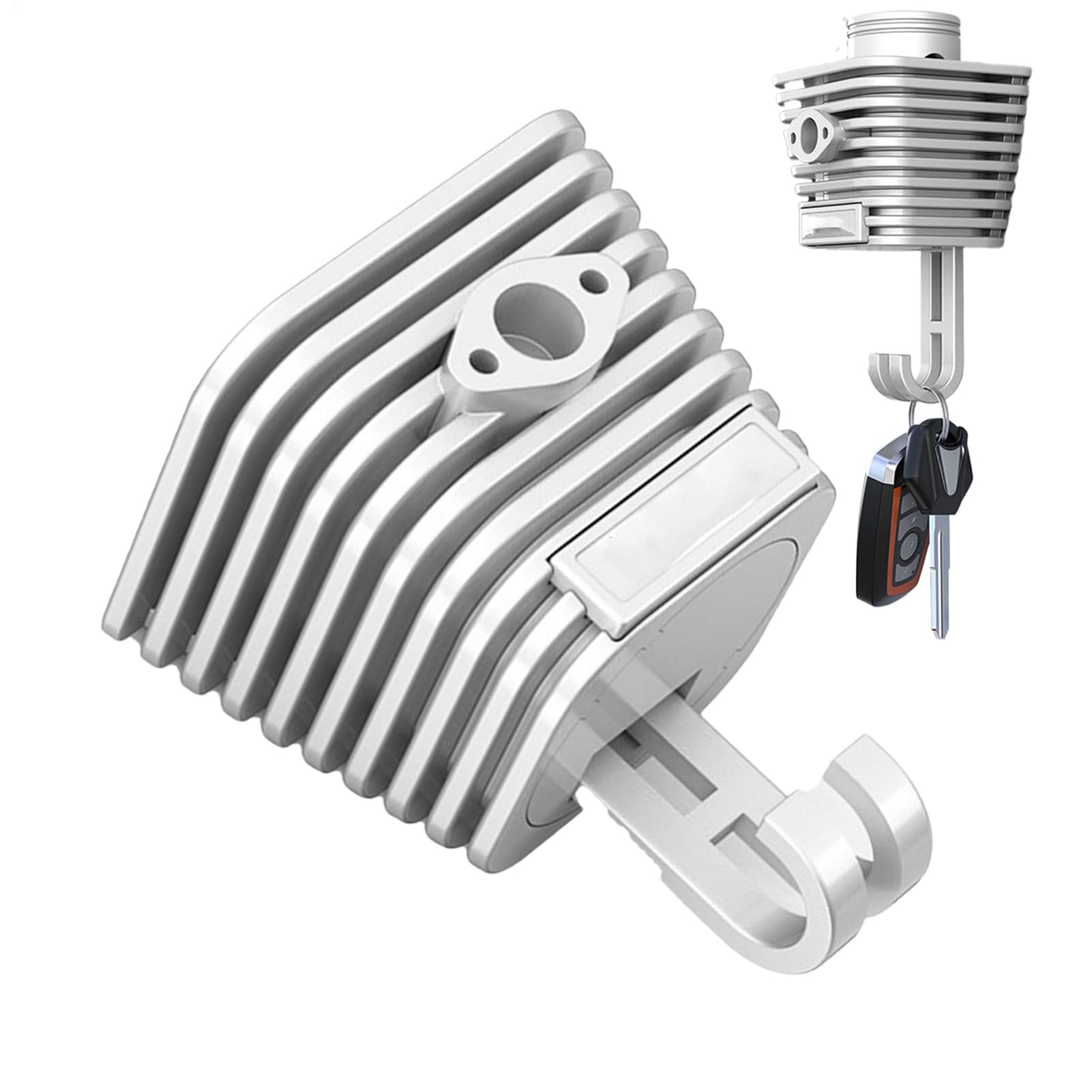 Soporte para llaves para pared con ganchos resistentes y estante flotante integrado
