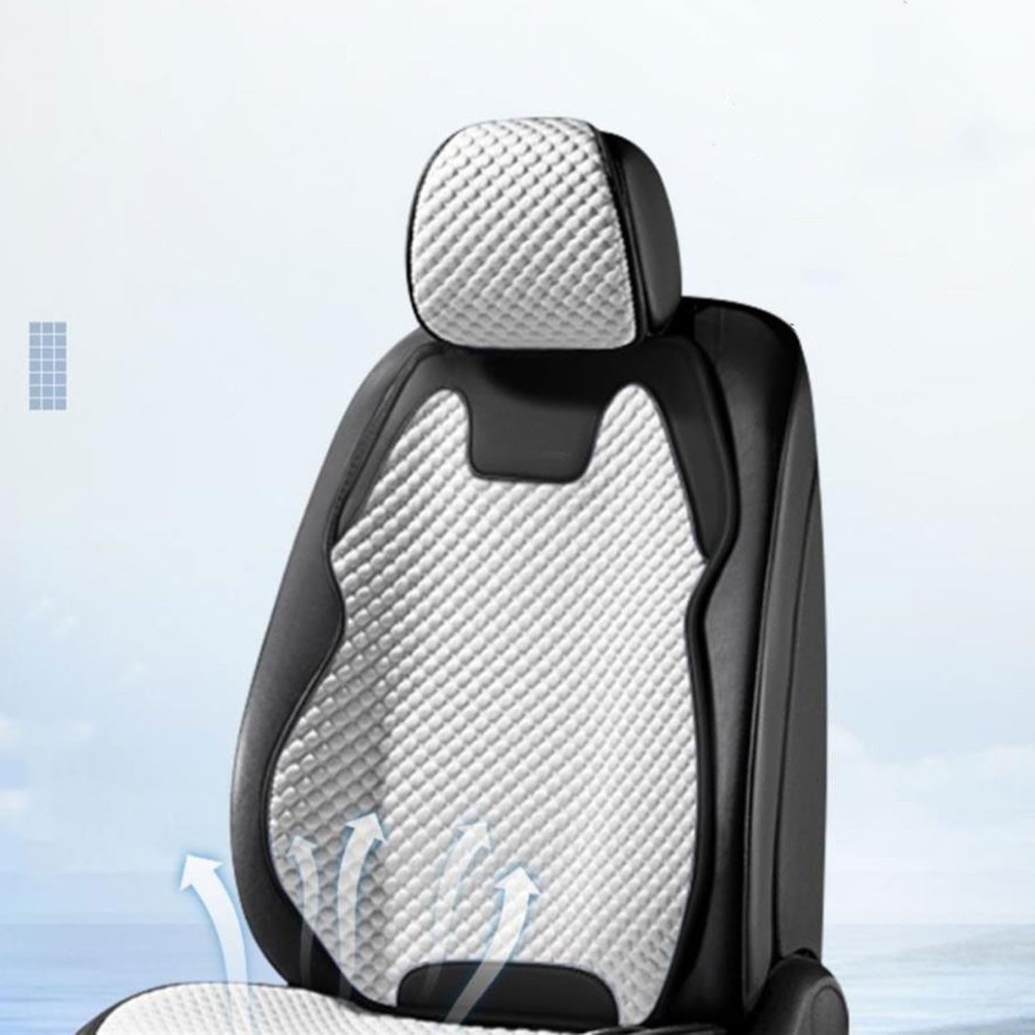 Generico Personalizzato Coprisedili auto accessori per MG ZS EV(2021-2024) coprisedile auto guidatore,Compatibile con Airbag Laterale Protezione Sedile Look Dinamico.