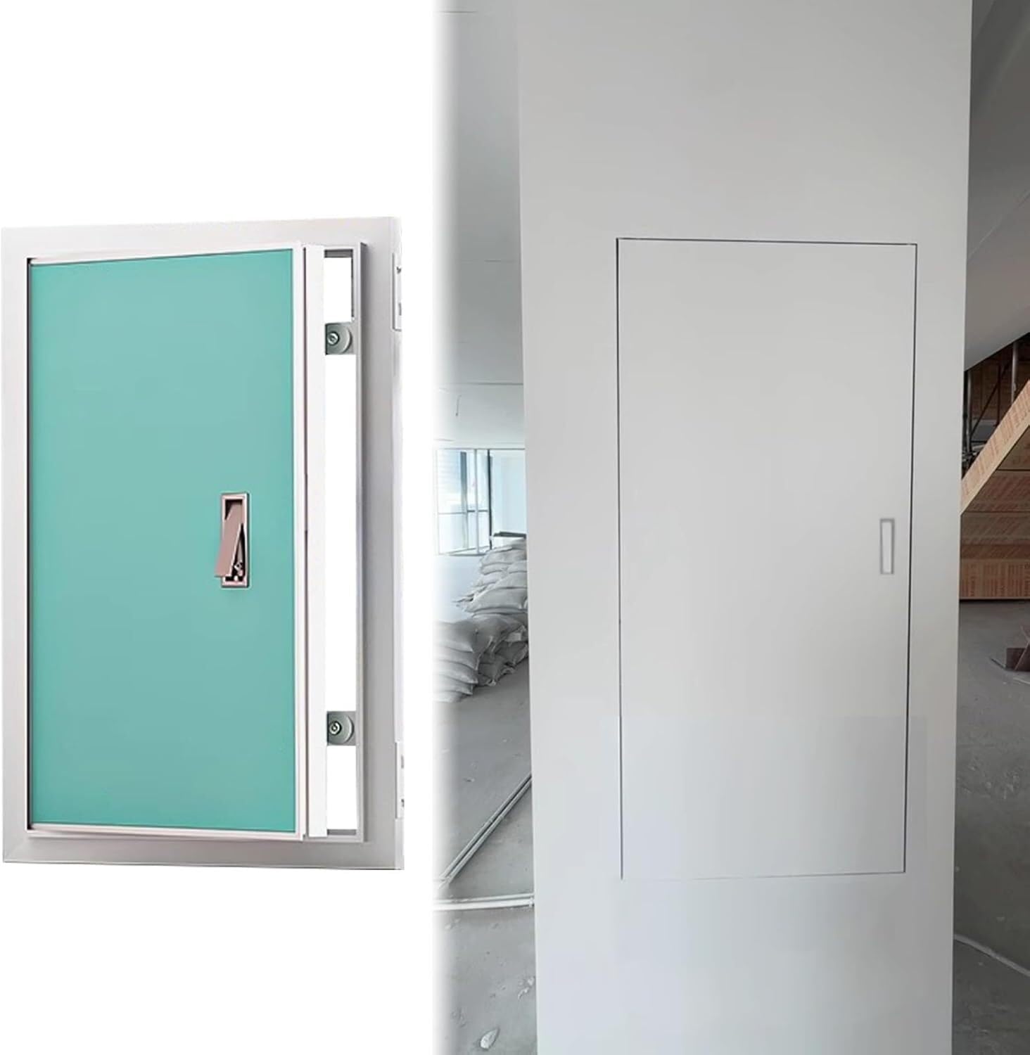 Kjobdwz Wxh Steel Access Panel Plumbing Access Panel For Drywall，Wall Ceiling Access Doors With Handle，Hidden Wall Cover Inspection Plate(500X500mm/19.7X19.7in)