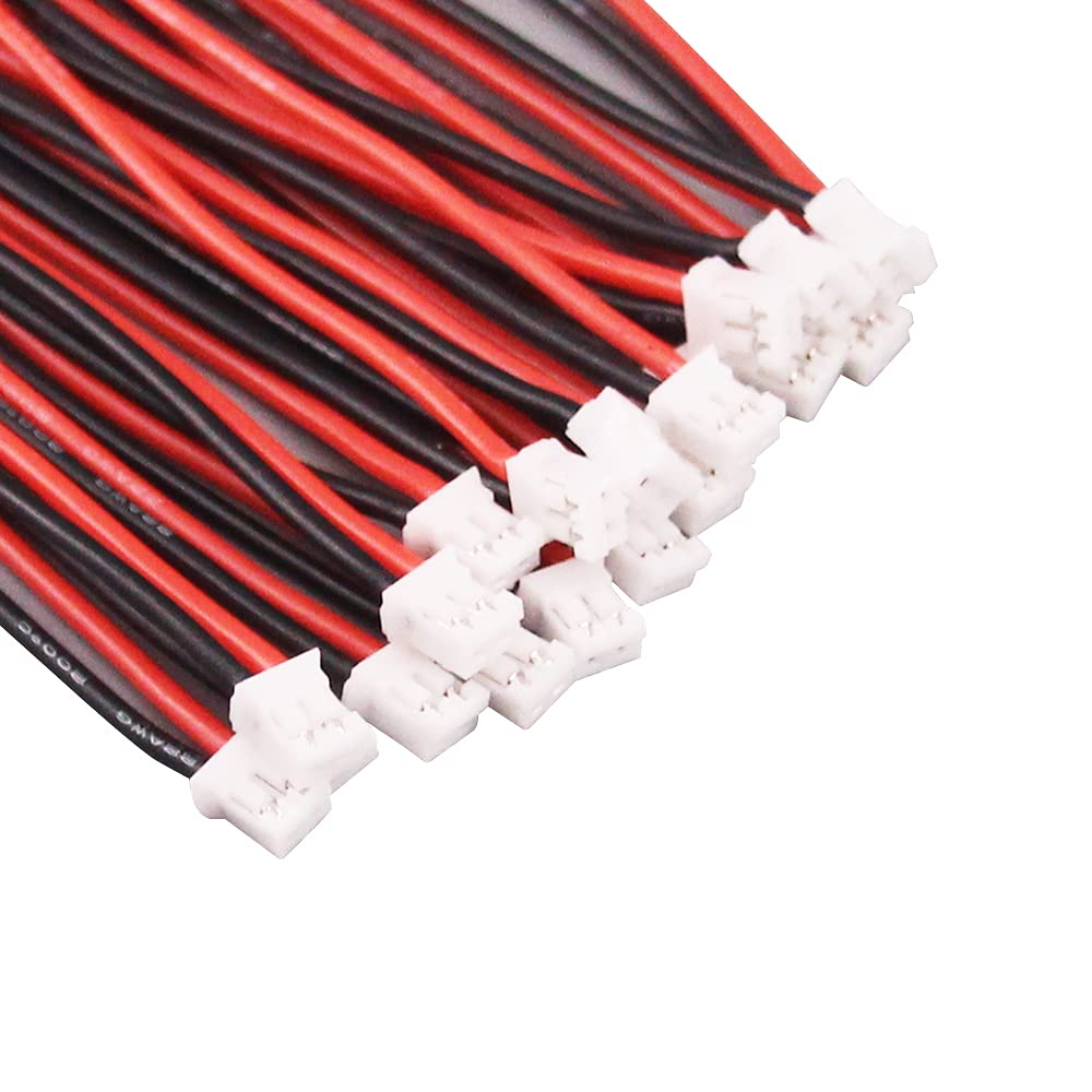 BDHI 20pcs JST-PH 2.0 Micro Electrical Male Connector Plug with 22awg 10 cm Silicone Wire(B184-20) - Image 2
