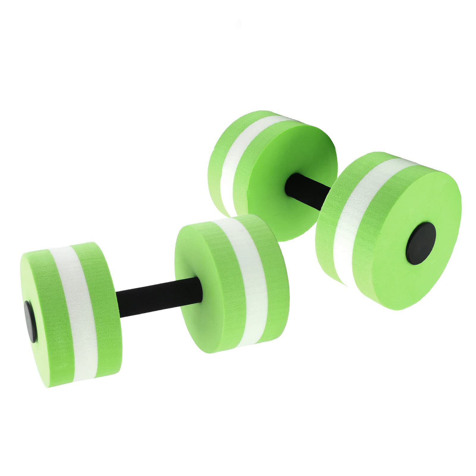 2 szt. EVA pływające na wodzie hantle ćwiczenia jogi hantle z pianki wodnej narzędzie fitness dla mężczyzn, kobiet, dzieci (Green)