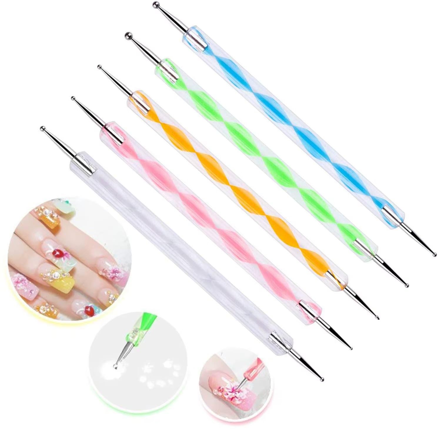 5PC Dual End Plastic Dotting Tools For multipurpose