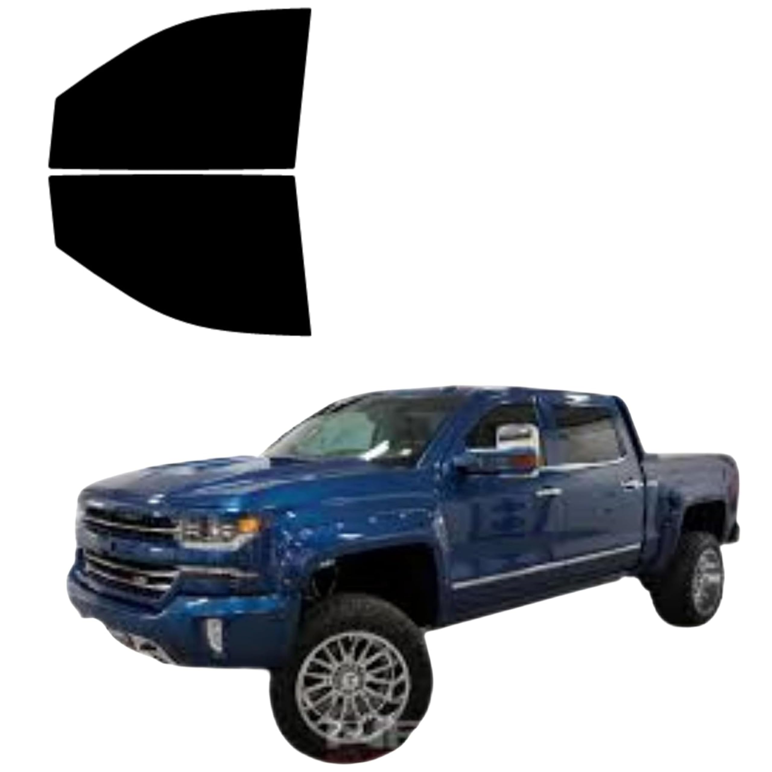 Precut Tint Kit Nano Carbon Film for Chevy Silverado 2014-2018 1500 Crew Cab Driver Passenger Windows Computer Cut to Custom Fit Silverado Windows (